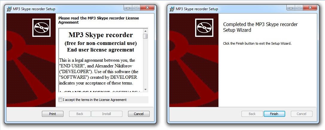 Установка Skype MP3 Recorder