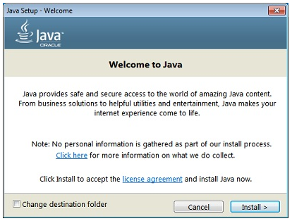   Java  Windows 7    -  10